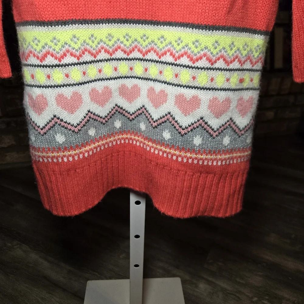 Gymboree Acrylic Knit Sweater Dress Size 5 in Pink,‎ White, Multicolor Co…